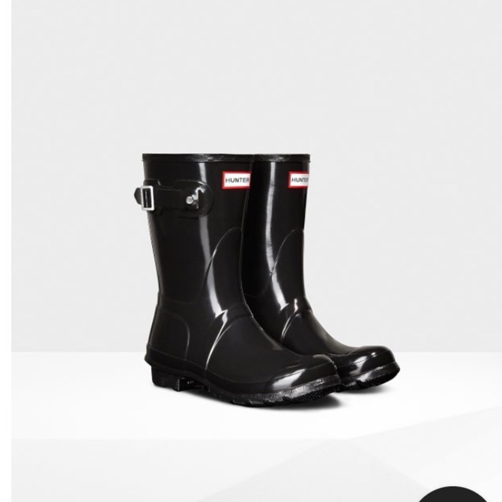 Hunter Original Short Gloss Rain Boots Black